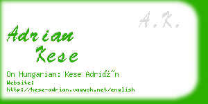 adrian kese business card